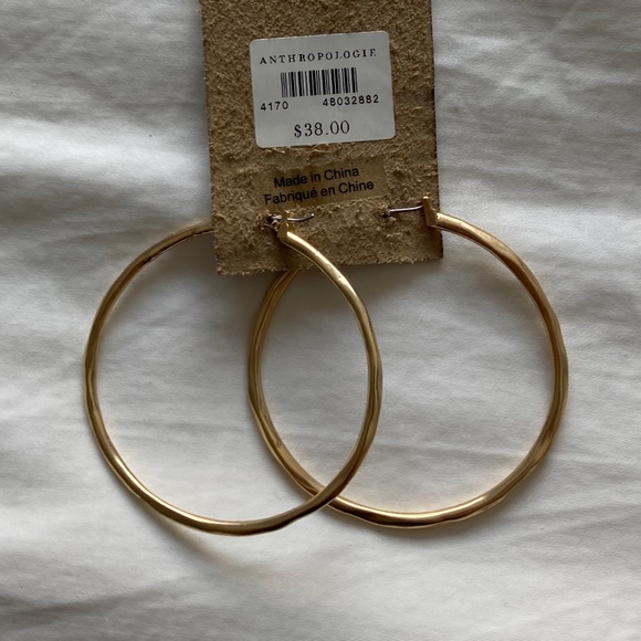 Jewelry Anthropologie Large Gold Hoops Poshmark